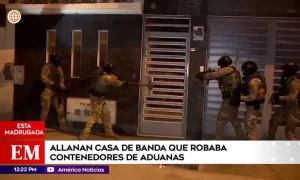 Allanan casa de banda que robaba contenedores de Aduanas
